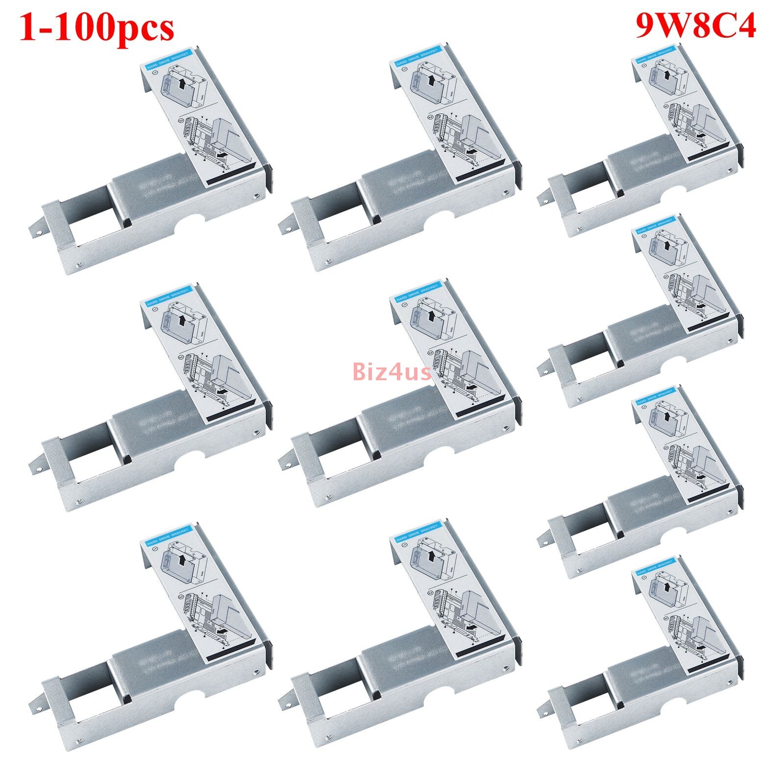 Lot 9W8C4 3.5″ to 2.5″ Adapter ForDell F238F KG1CH R710 R720 R730 HDD Tray Caddy