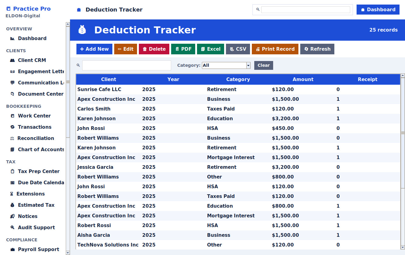 Bookkeeping & Tax Business Management Software Bookkeeper Tax Preparer Win/MAC