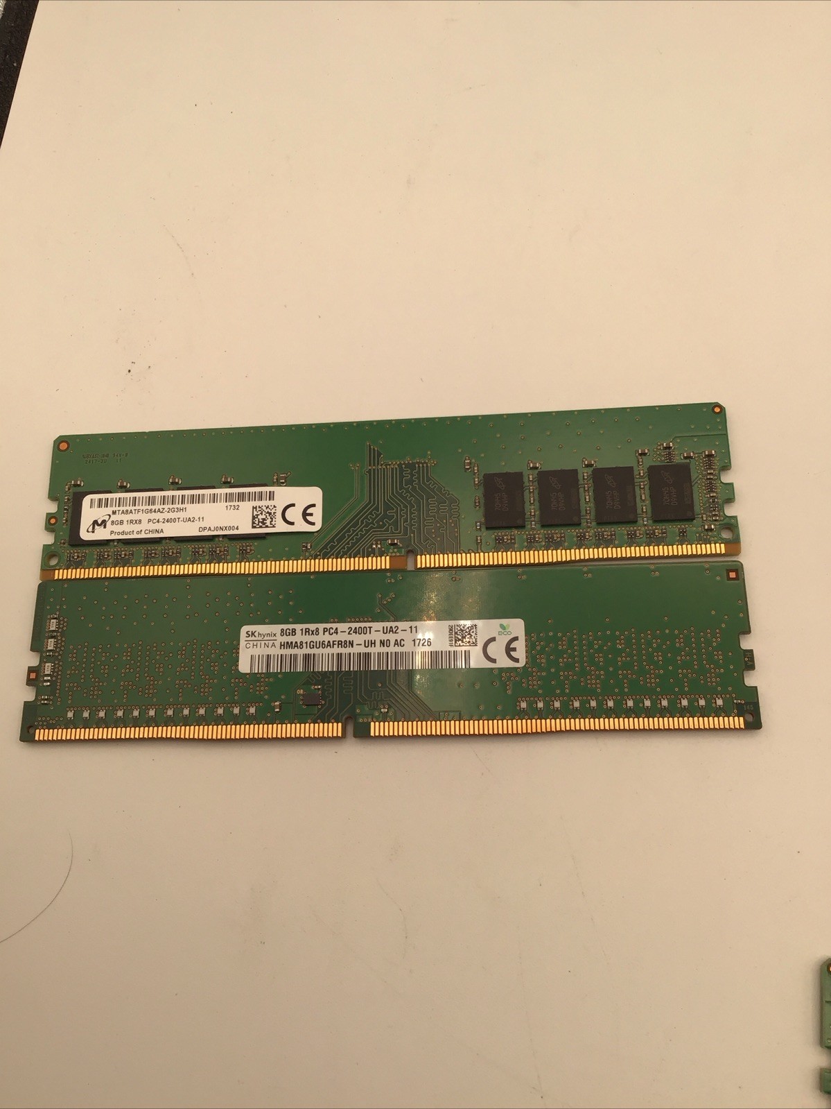 Mix Brand Lot of 6x Micron and SK Hynix China PC4-2400T DDR4 Server Memory