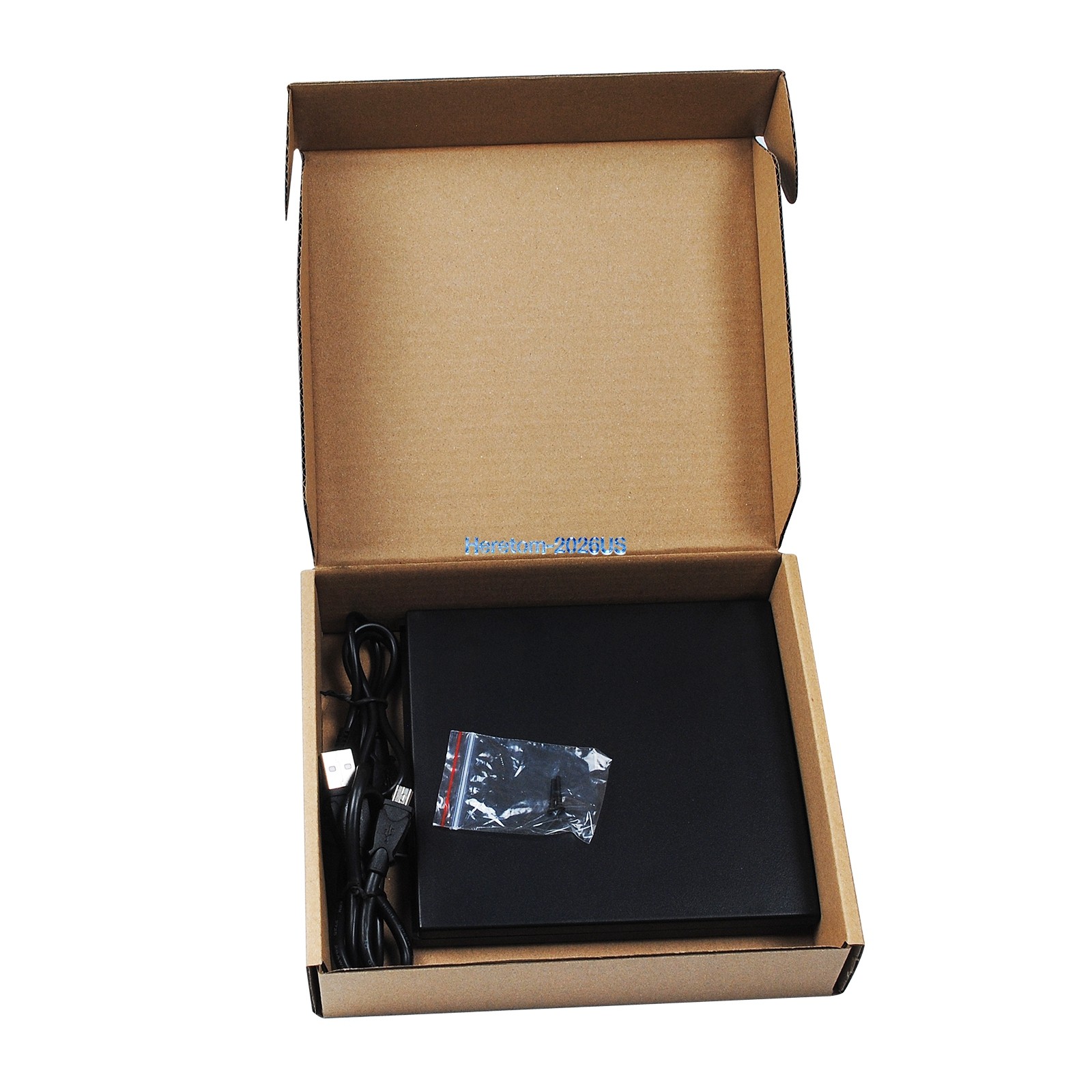 USB 2.0 External Enclosure Case Caddy For 9.5mm SATA CD / DVD ROM Optical Drive