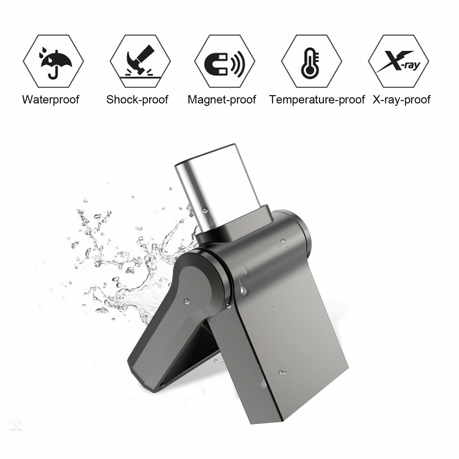 Mini USB 3.0 Type C Dual USB Memory Stick OTG Waterproof Flash Drive Thumb Drive