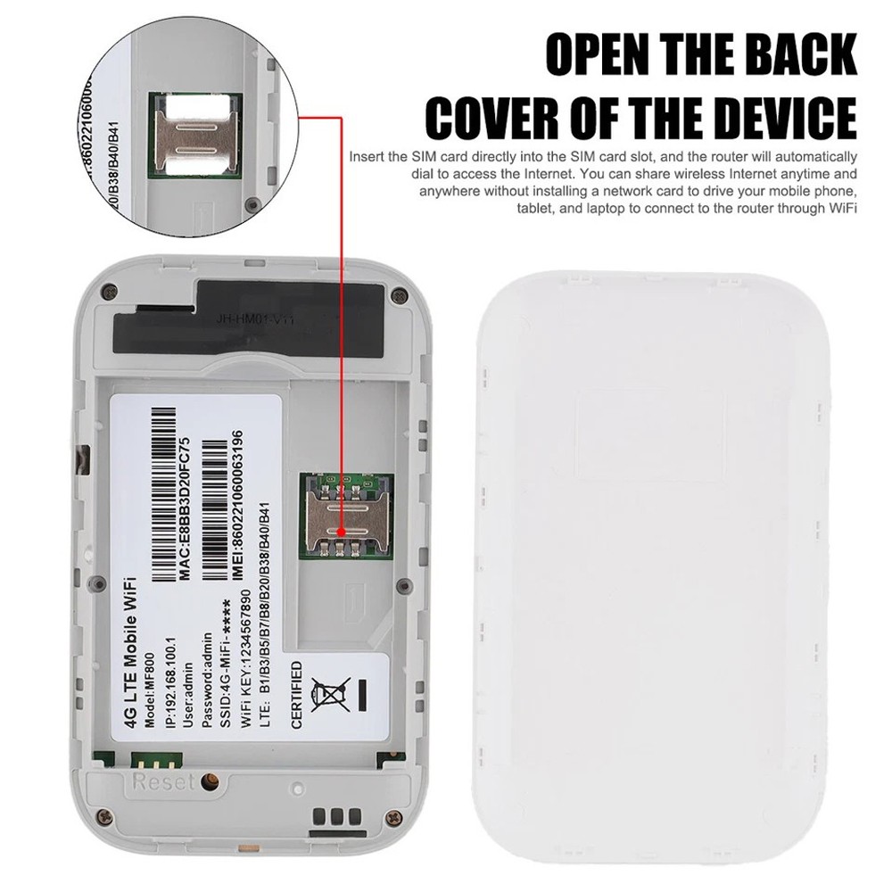 Unlocked 5G Wireless 3000 mAh WiFi Router Mobile Broadband MIFI LCD Hotspot US