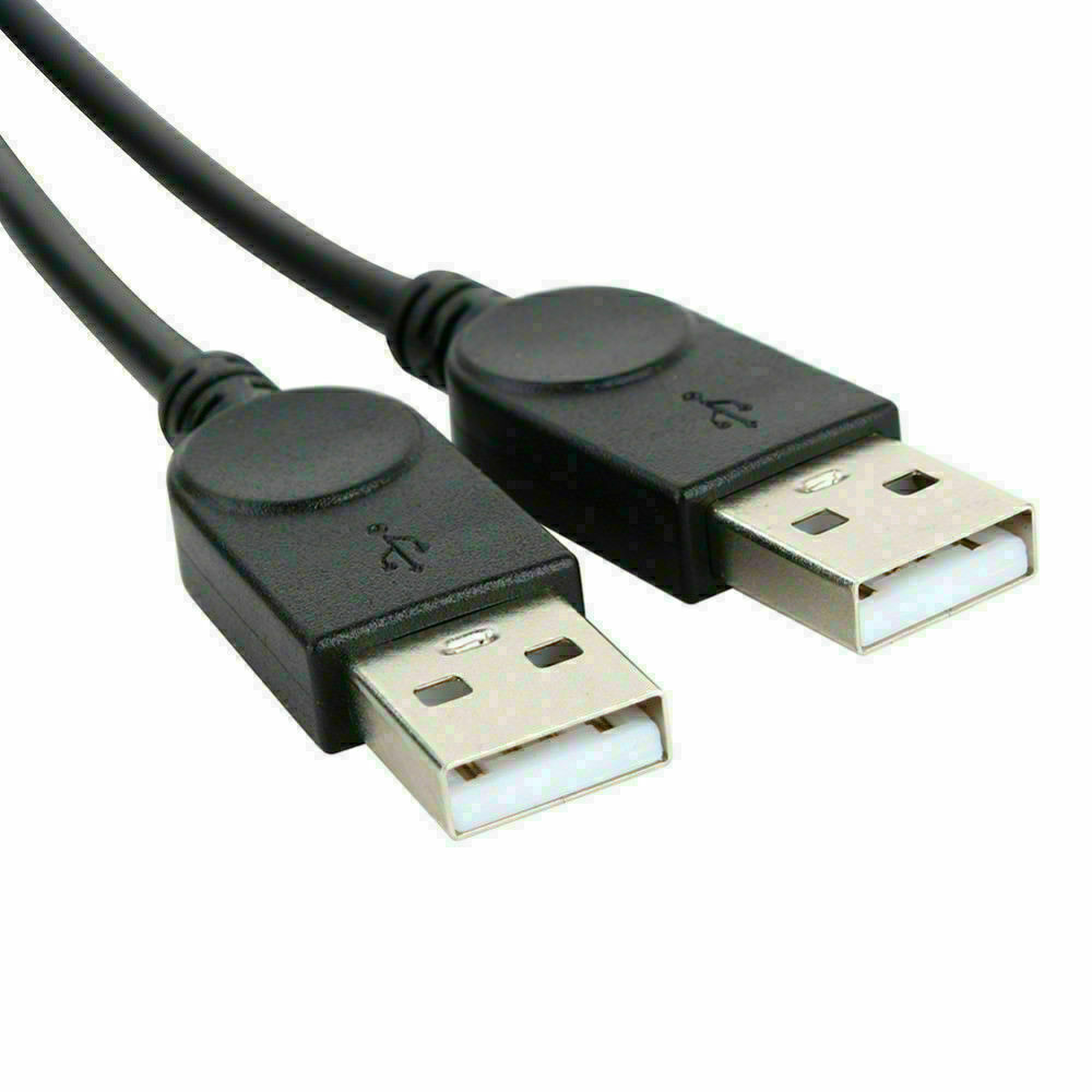 USB 2.0 Female to 2 Dual USB Male Power Adapter Y Splitter Cable Cord Connector