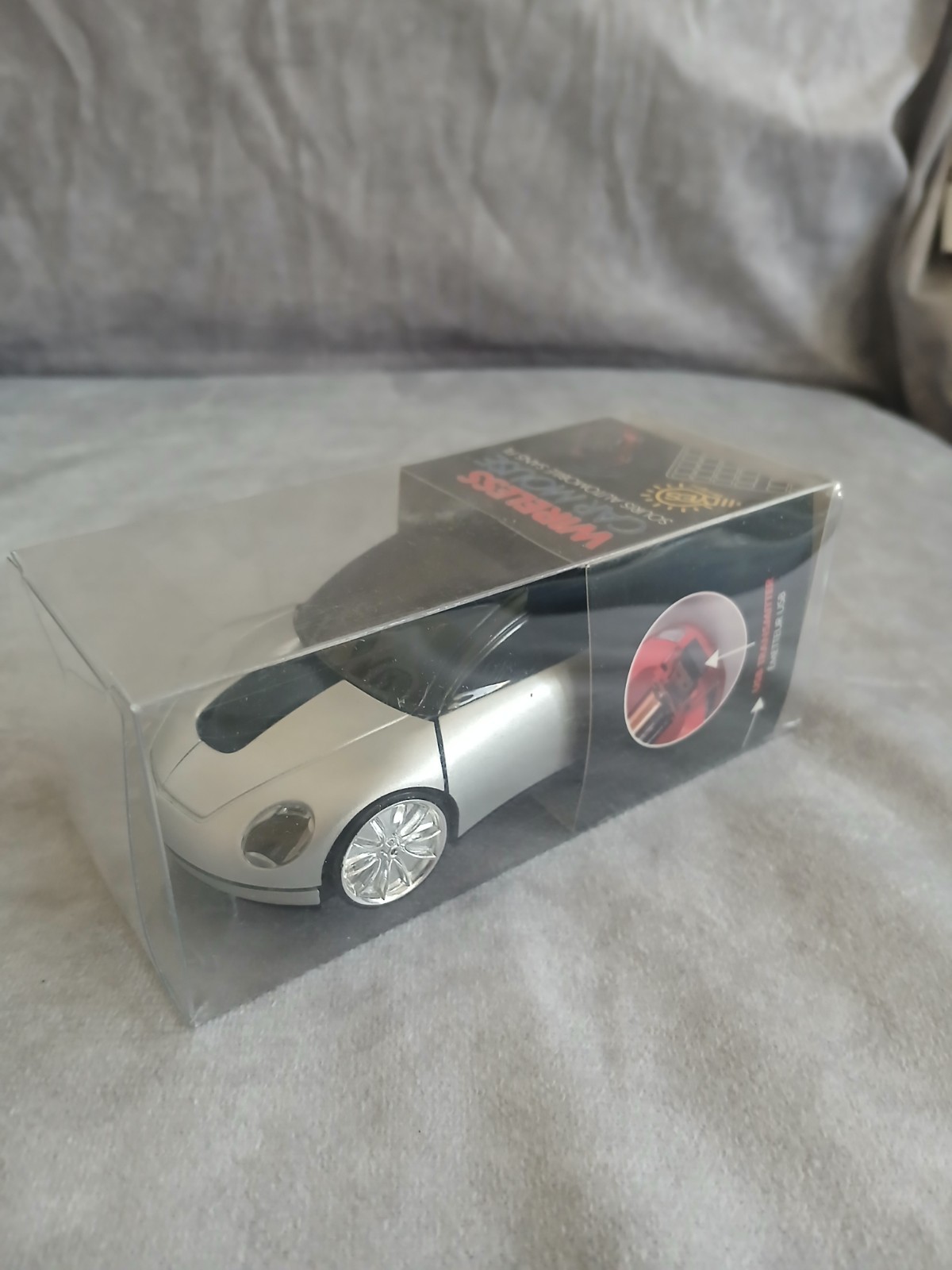 Wireless Car Mouse Silver Sports Car Optical USB Computer Mouse YES Designs