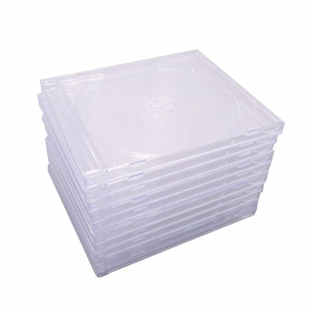 25 pcs 10.4 mm Standard Single Clear CD Jewel Case Assembled Clear Tray