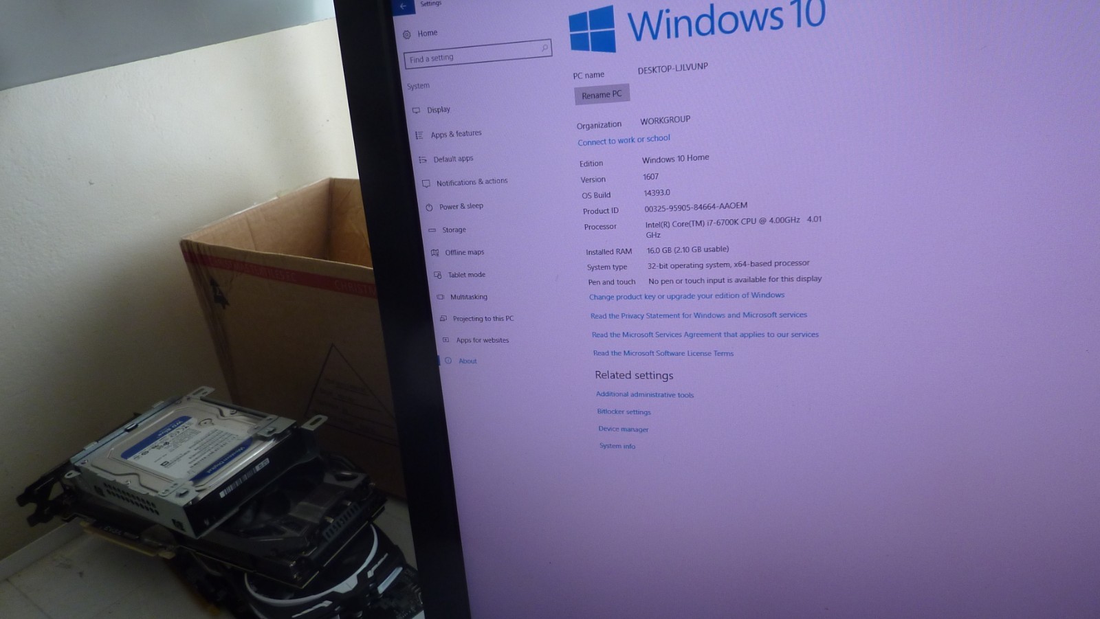 Dell XPS 8900, Intel Core i7 6th Gen., 3.4GHz CPU, 16GB 500GB, PC Desktop WIN 10