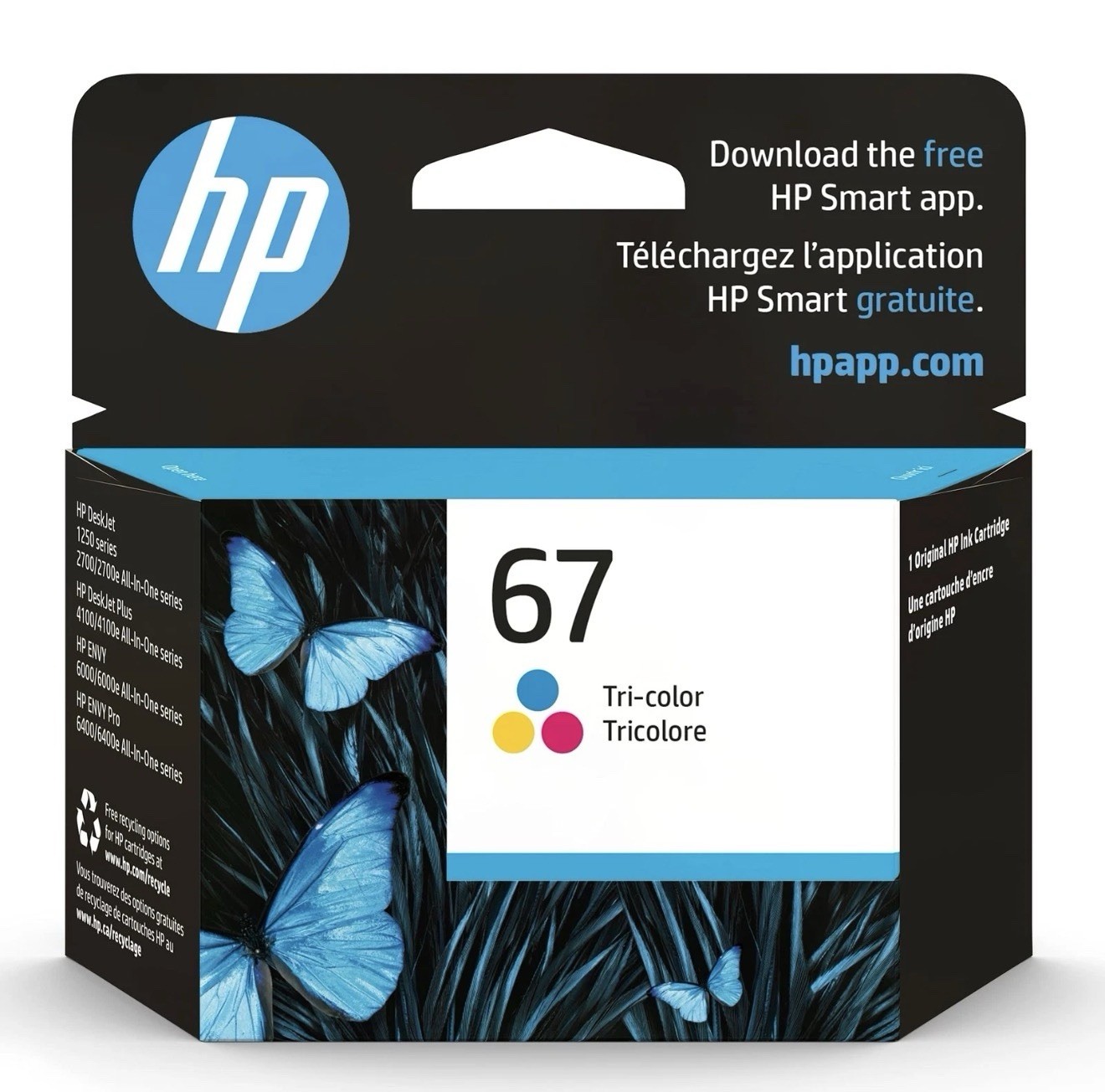 HP 67 Tri-Color Ink Cartridge Genuine OEM Original Printer Ink Malaysia