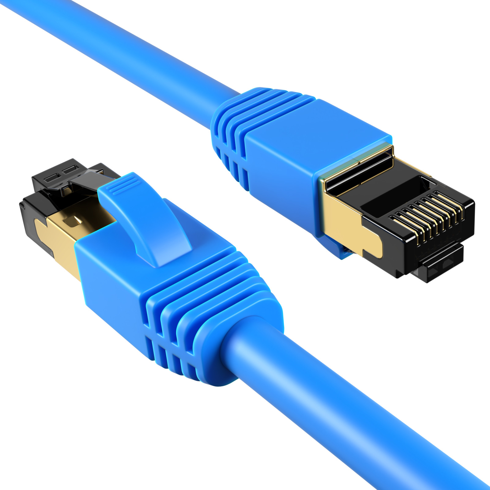 CAT8 Ethernet Cable Super Speed 40Gbps LAN Wire 0.5FT- 75FT Blue Multipack LOT