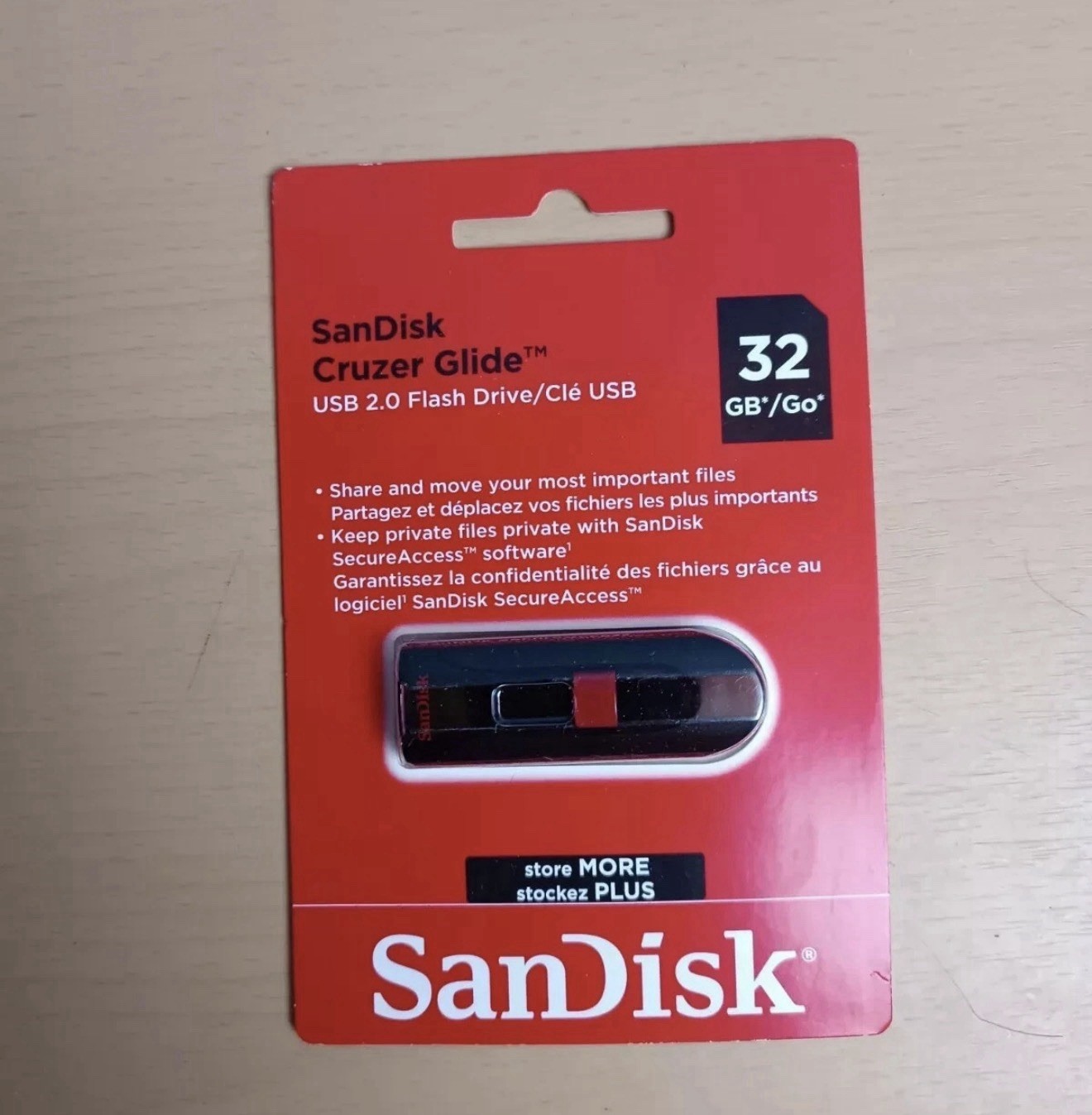 SanDisk – Cruzer Glide 32GB USB 2.0 Flash Drive – Black FACTORY SEALED