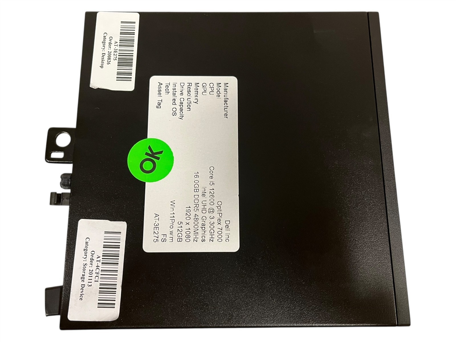 Dell OptiPlex 7000 Micro i5-12600 3.3GHz 16GB DDR5 512GB SSD WIN 11 Pro Mini PC