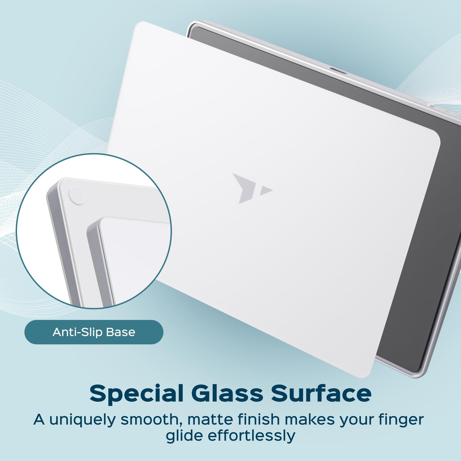 Turonic TP1 Wireless Touchpad, Bluetooth + 2.4GHz, USB-C, 30H, Glass Surface