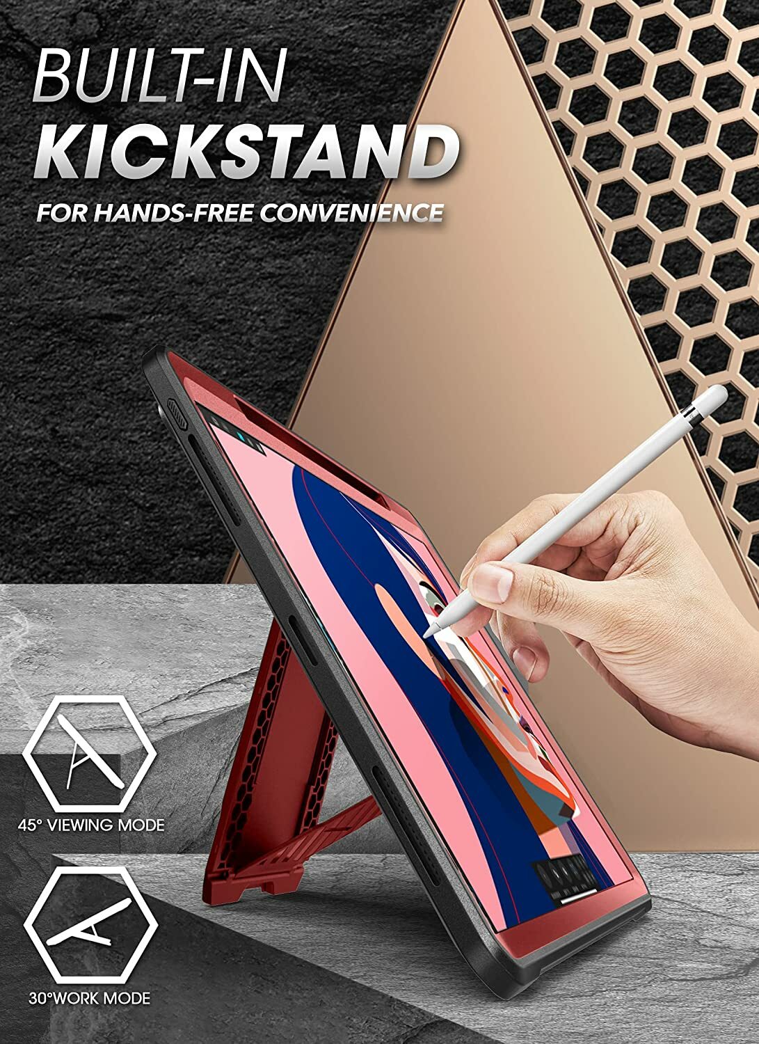 SUPCASE for iPad Pro 11″ 2021 2020 Case with Screen Cover with Rugged Kickstand