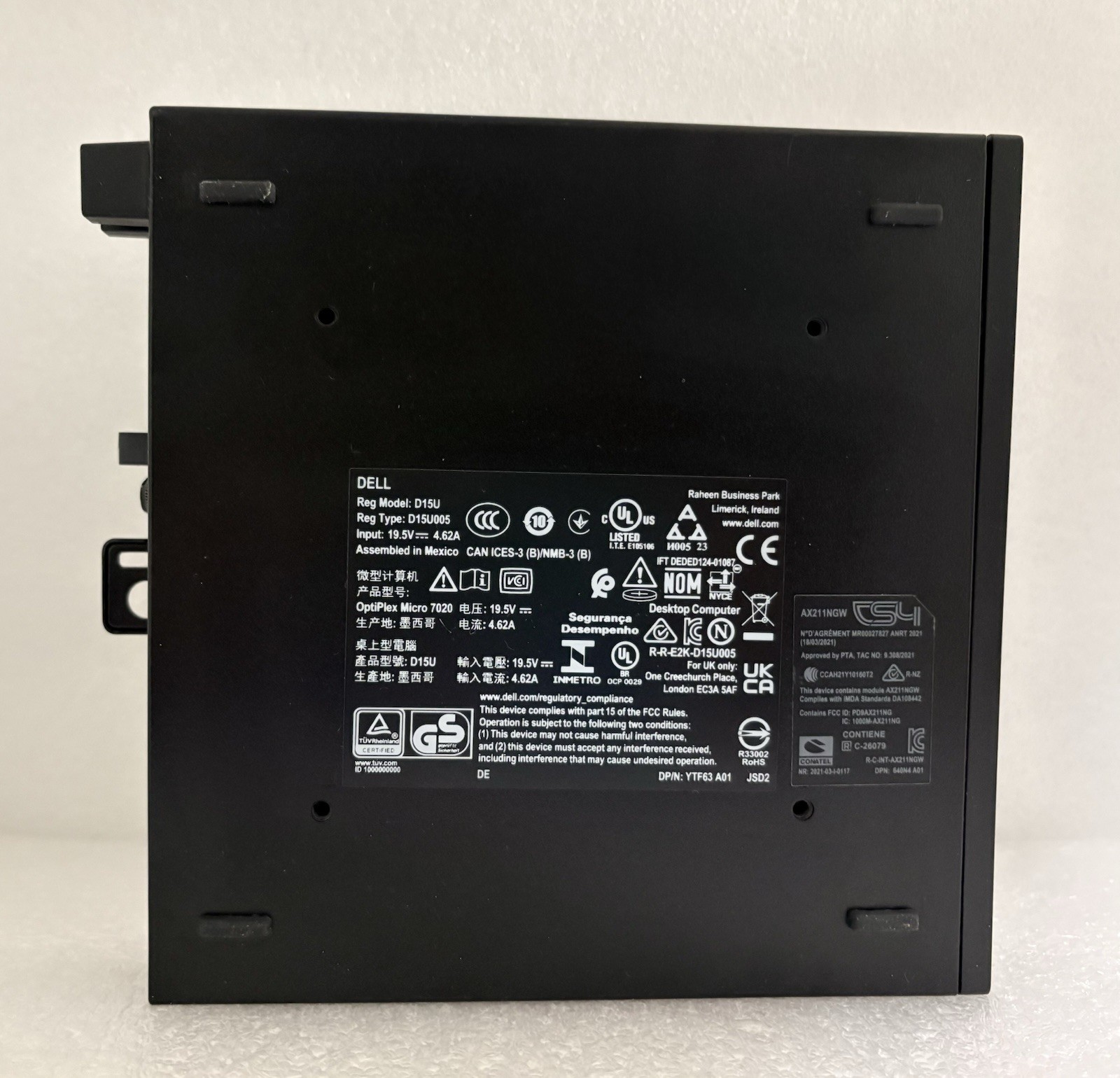DELL OPTIPLEX 7020 MICRO PC BAREBONE (NO RAM, CPU, SSD)