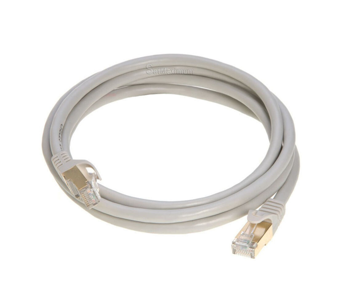Cat7 S/FTP Ethernet Network Cable High Speed LAN Patch Cord Gray 6f-20ft- LOT