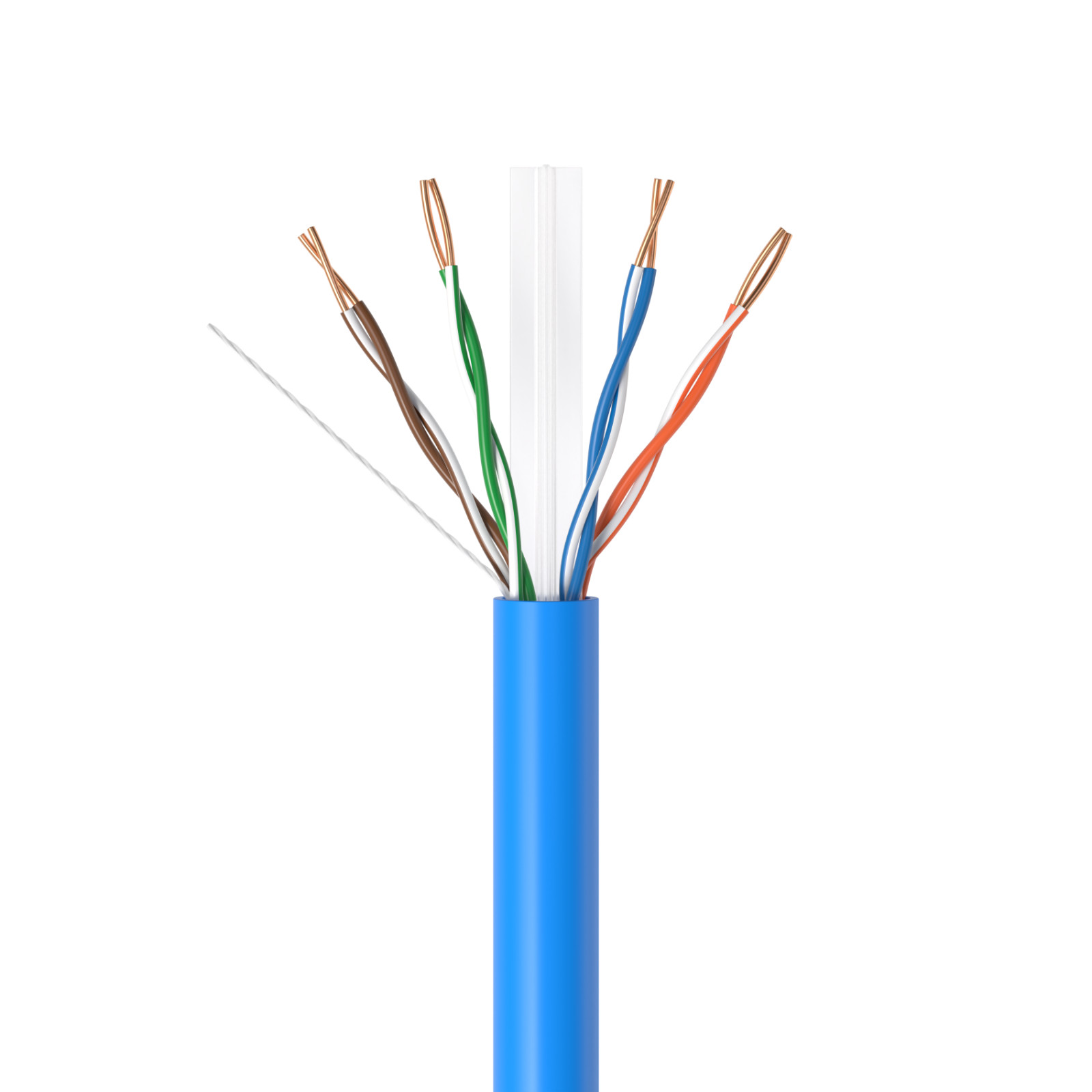 CAT6 Ethernet Cable 1000FT 23AWG CCA Network Solid Bulk Wire, Pull Box, Blue