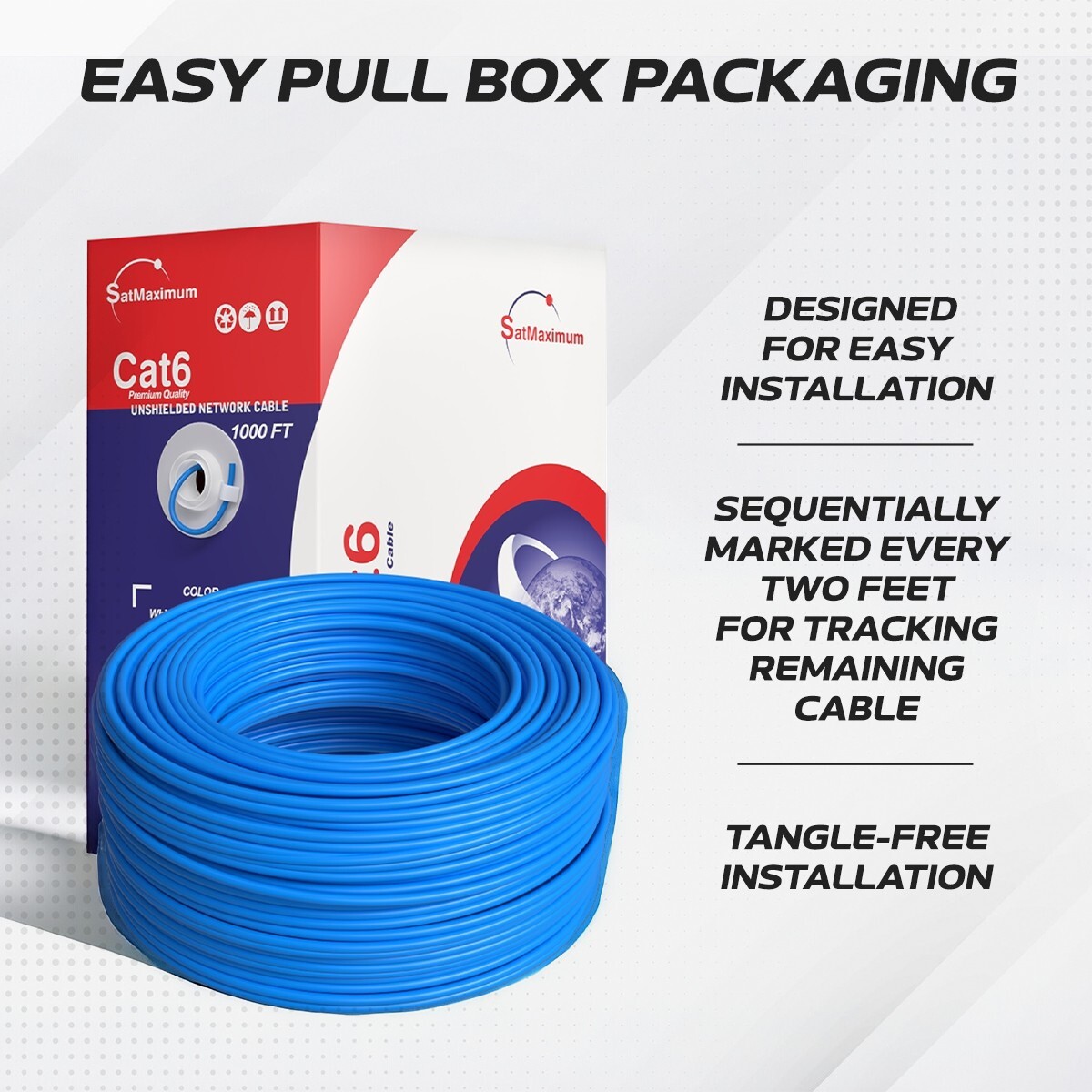 CAT6 1000ft UTP Solid Ethernet Cable 23AWG CCA Network LAN Bulk Wire RJ45 LOT