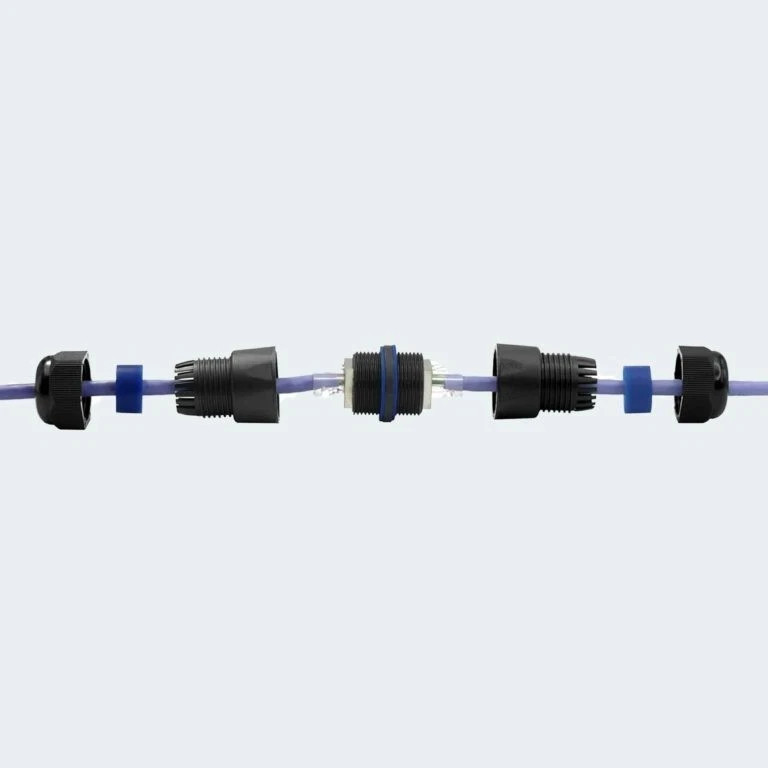 3x Waterproof Ethernet Cable Coupler CAT6 CAT5e Inline Shielded RJ45 Outdoor F-F