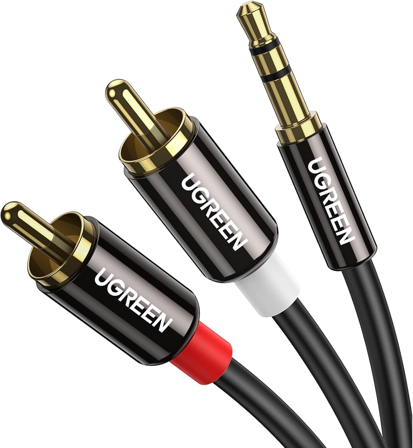 Cable Auxiliar De Audio De 3 5 Mm a 2Rca Y Estereo Auxiliar 6 Pies