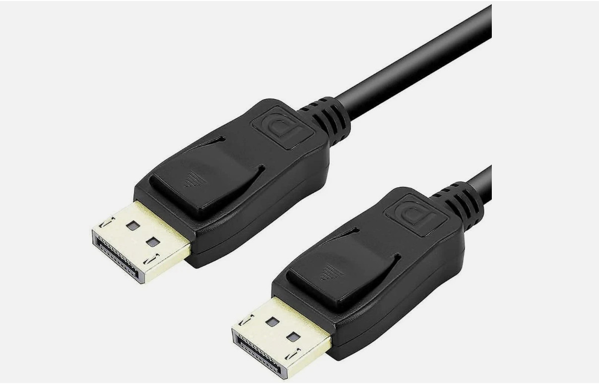 6FT DisplayPort Cable Male to Male, 4K High Definition DP Cord with Latches