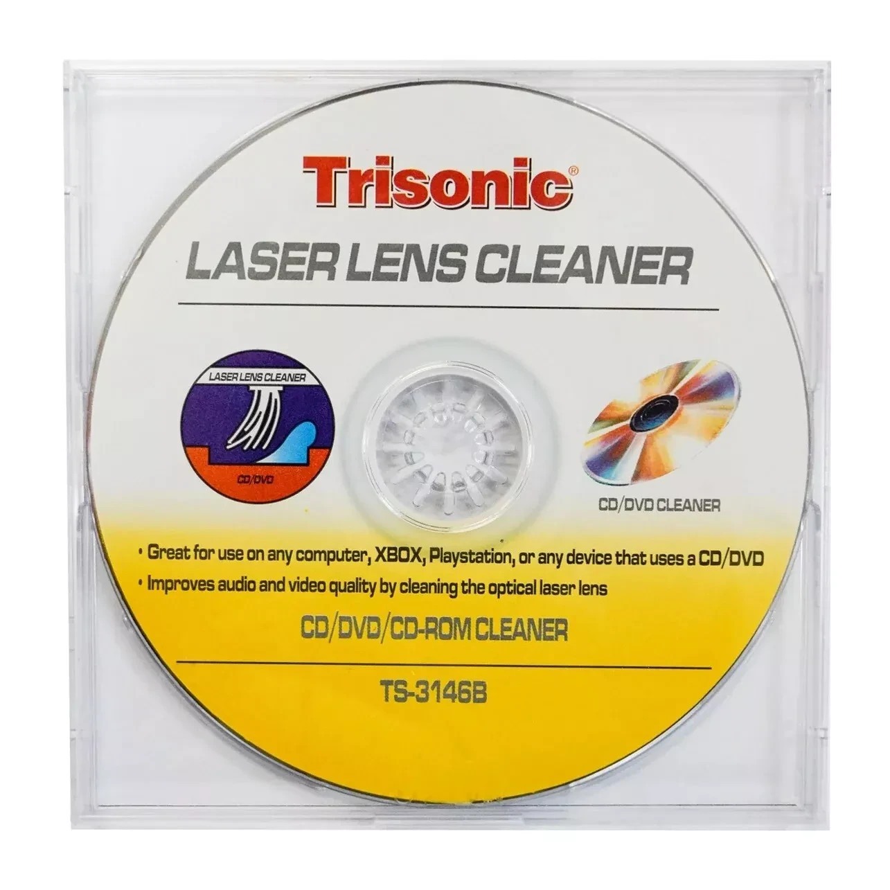 CD DVD Blu-Ray Player LASER LENS CLEANER Cleaning Disc w/Fluid Xbox PS2 PS3, etc
