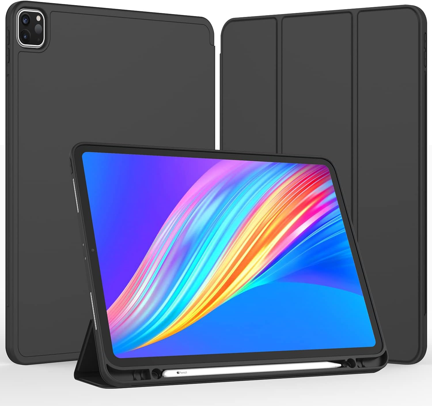 iPad Pro 12.9 Inch Case 2022/2021/2020 (6th/5th/4th Gen) with Pencil Holder