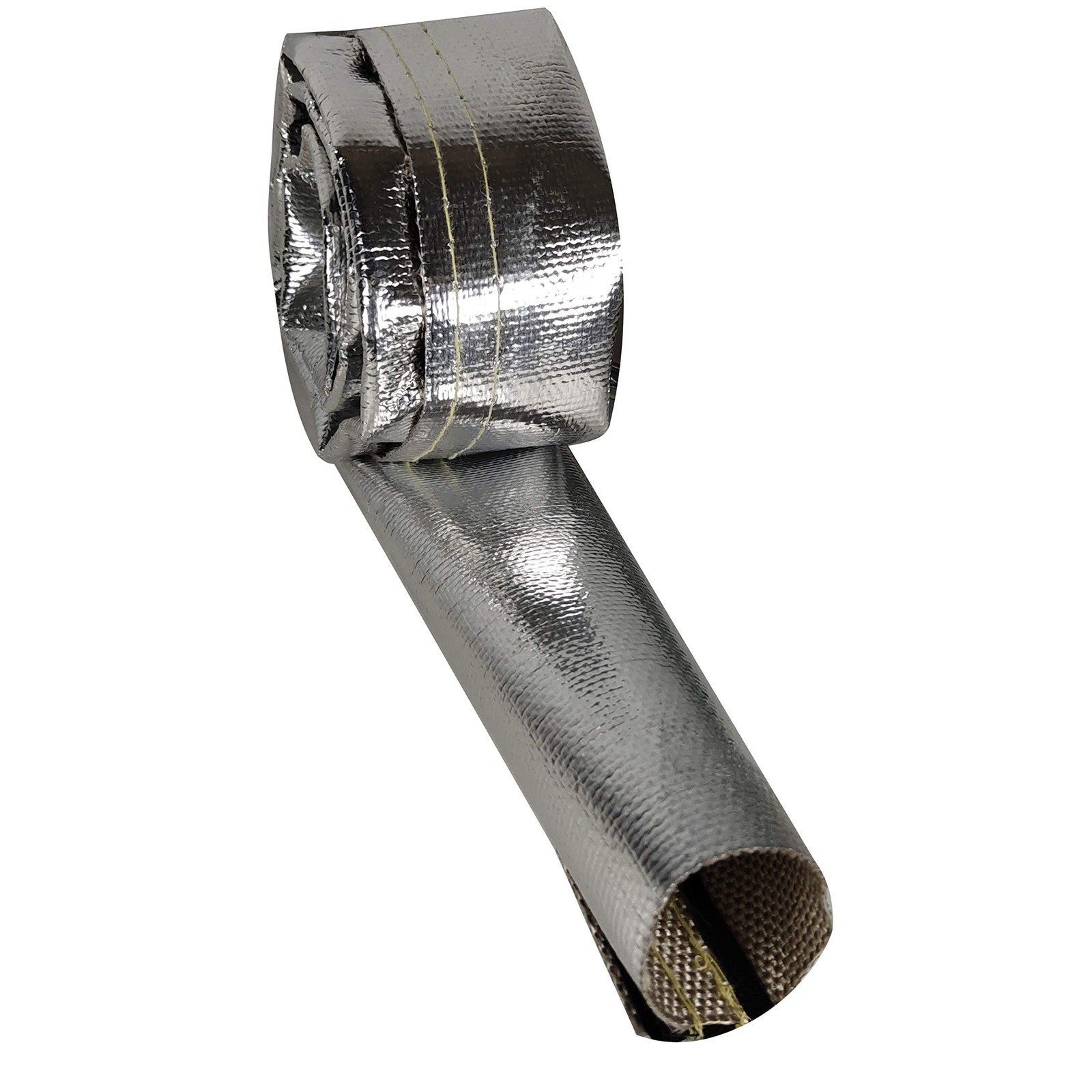 Heat Shroud 2″ ID 3.2 ft Aluminized Sleeving Lightweight Aluminum Fiberglass …
