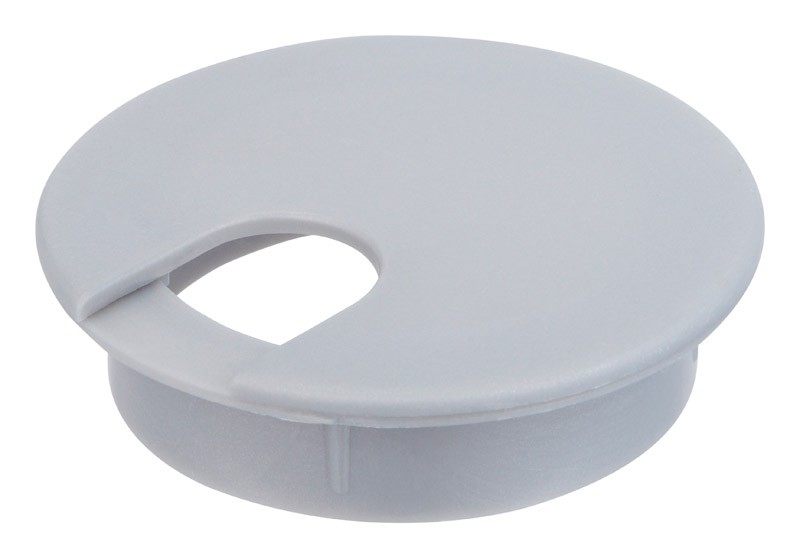 Jandorf 61618 Silver Polystyrene Plastic 2-1/2 in. Cutout Hole Computer Grommet