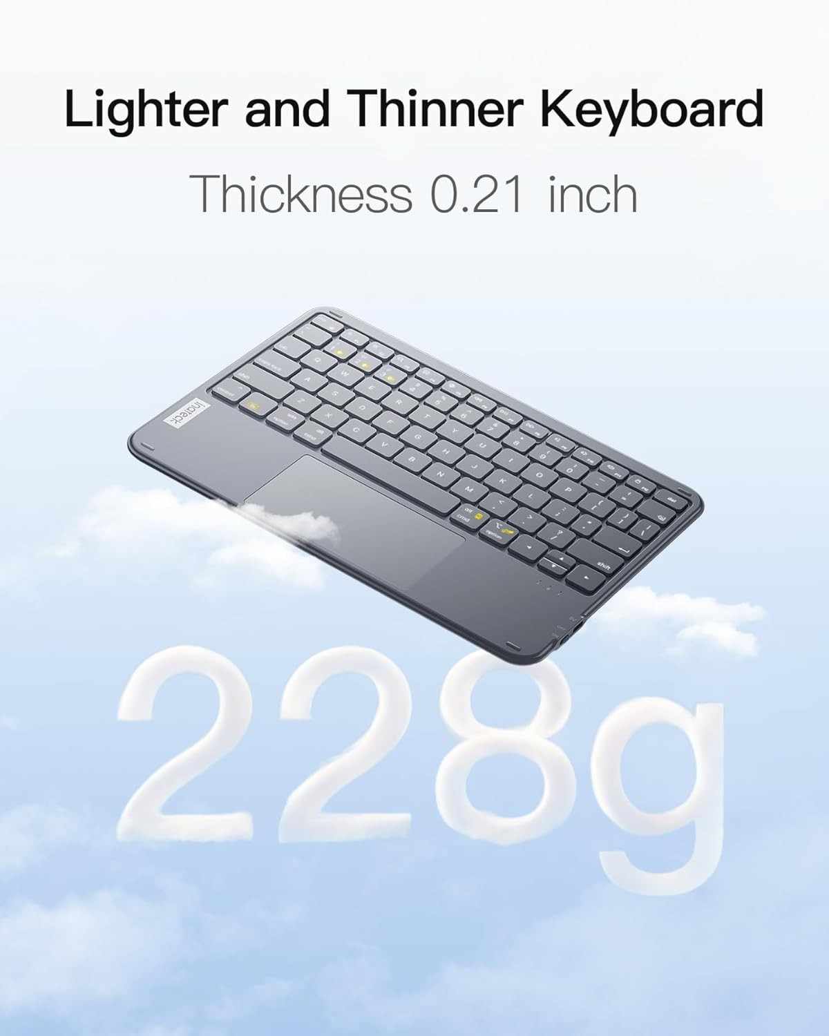Inateck Bluetooth Keyboard with Touchpad, Ultra Slim and Portable Wireless