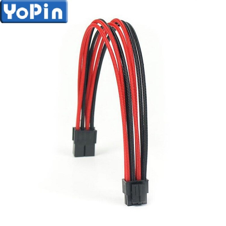Braided ATX Sleeved Extension Cable for Power Supply 24Pin 6Pin 8Pin 4+4Pin Lot