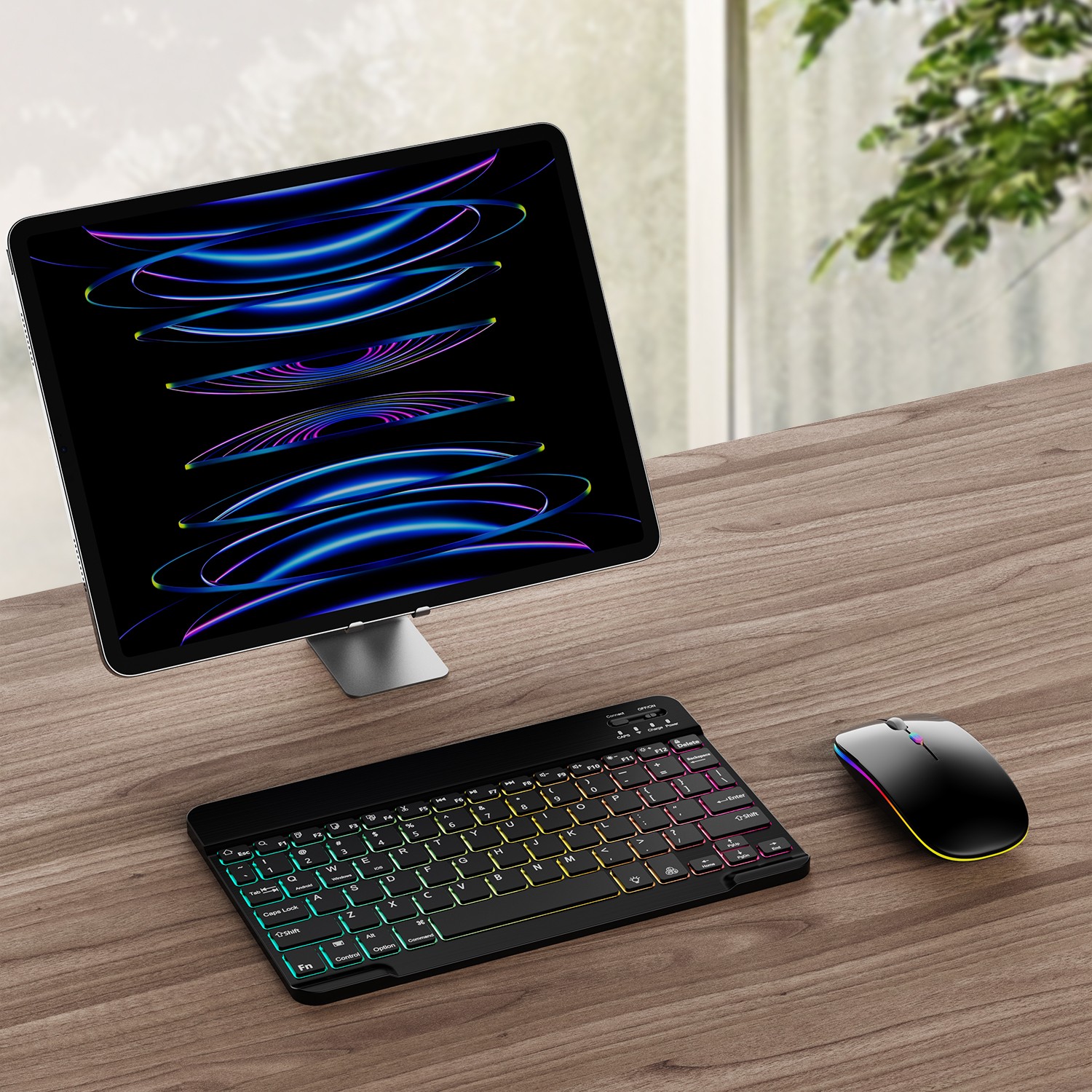 RGB Wireless Backlit Gaming Keyboard and Mouse Set USB Rechargeable – 7 Colors