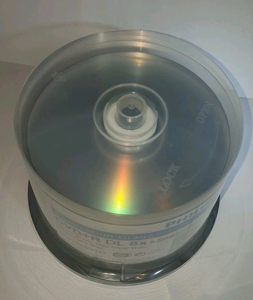 Philips DVD+R DL Dual Layer, Duplication Grade, new sealed pack of 50/spindle