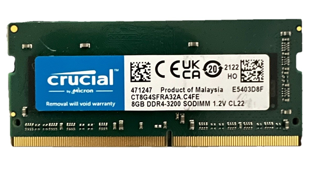 Crucial 8GB PC4-25600 DDR4-3200 SODIMM CT8G4SFRA32A ** FREE SHIPPING **