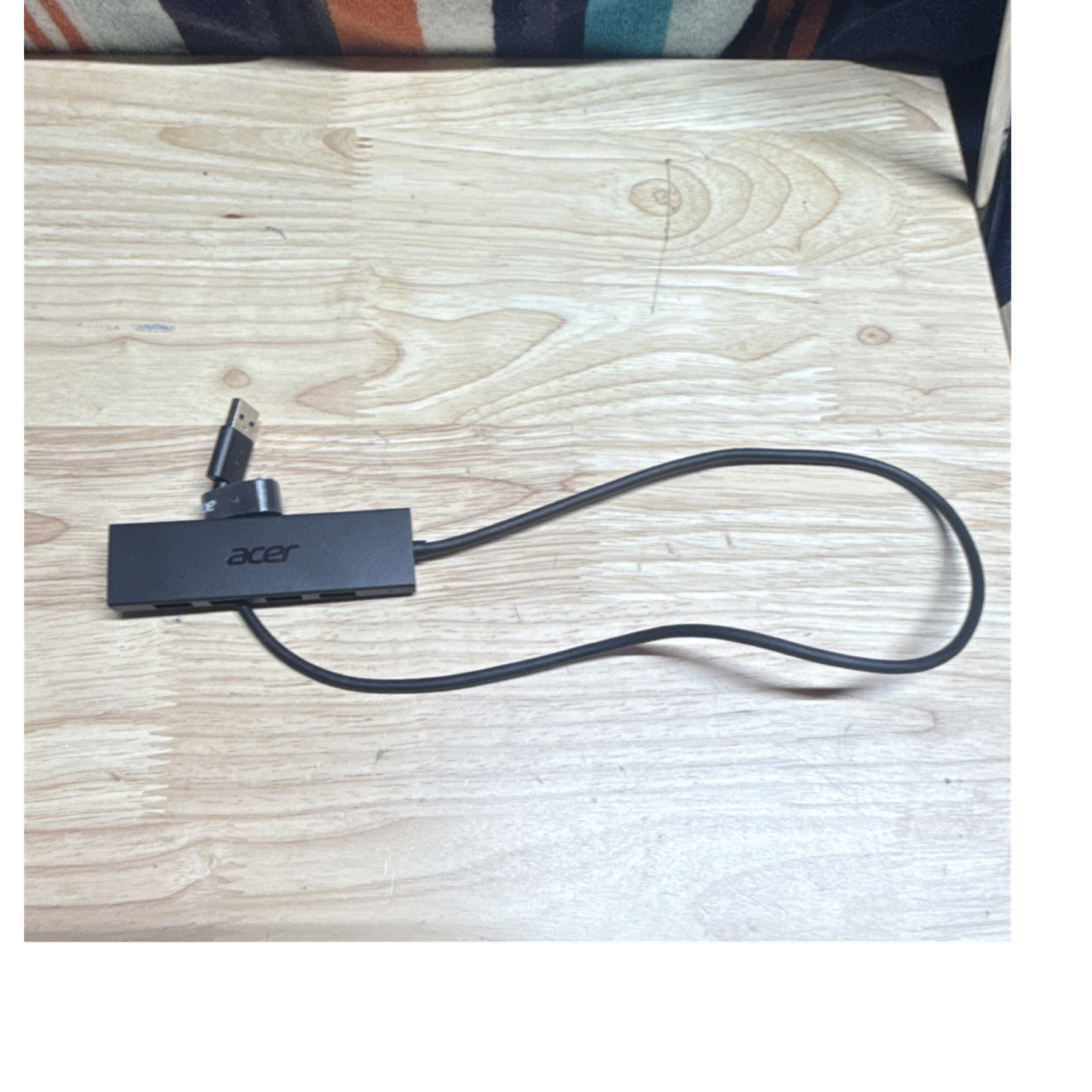 Acer 4-Port USB 3.0 Hub Splitter Box, USB-A, Portable, Black