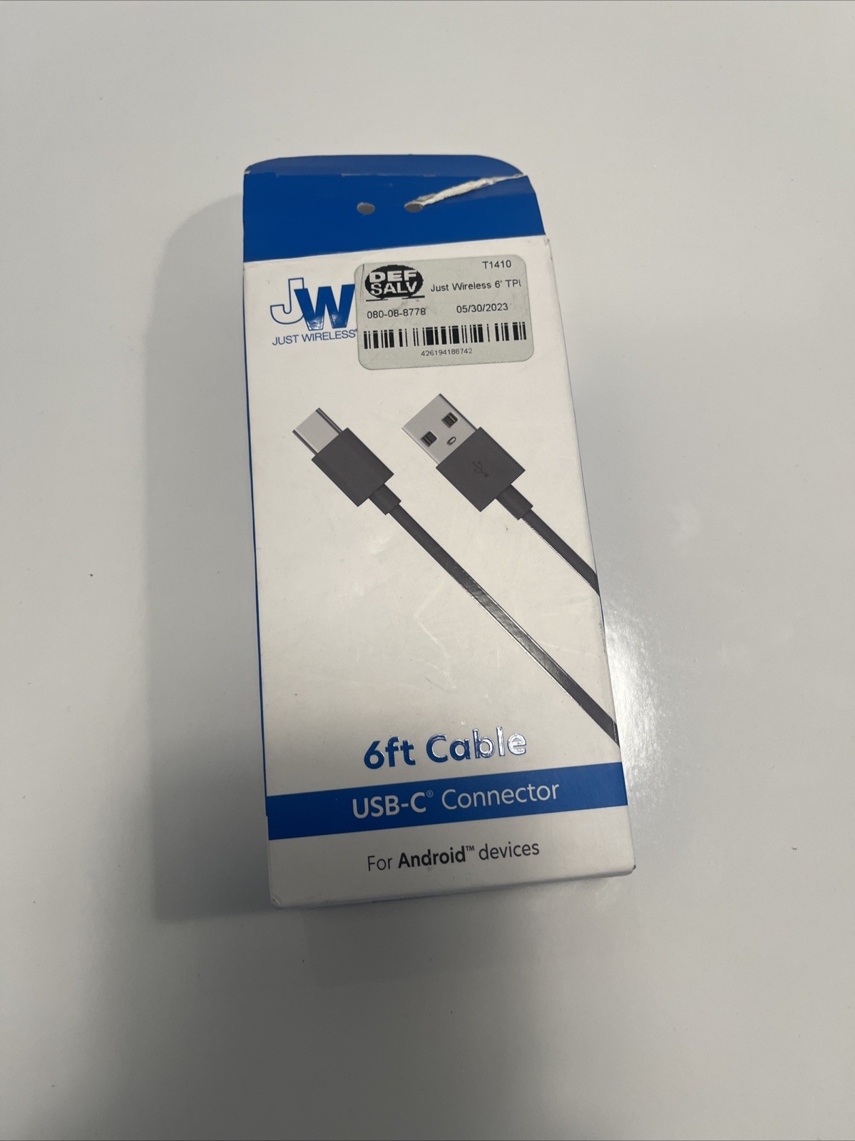 Just Wireless USB-C to USB 6ft Cable Model 05012