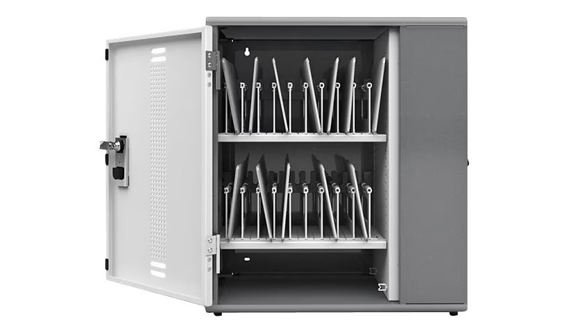Anthro YES cabinet unit – for 20 tablets – metallic gray, polar white YESCABGMPW