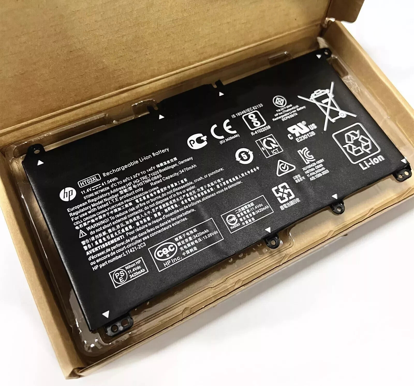 Genuine OEM HT03XL Battery for HP Pavilion L11421-2C2 L11119-855 15-CS 15-DA New