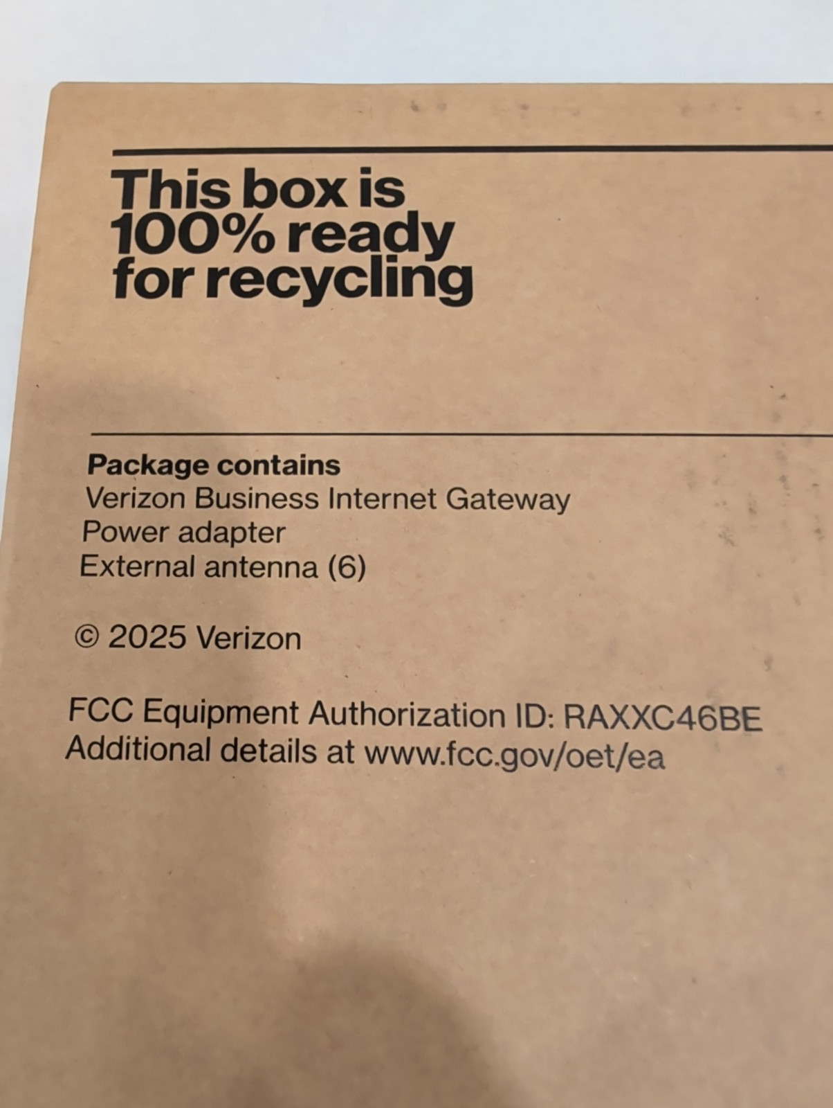 NOB Verizon Business 5G Internet Gateway 2-Port Ethernet Router (XC46BE) Black