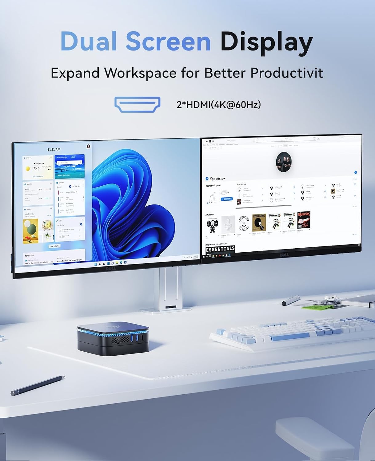 KAMRUI GK3 PLUS 4K Mini PC,Intel N97 (up to 3.6GHz) Micro PC,16GB DDR4 512GB SSD