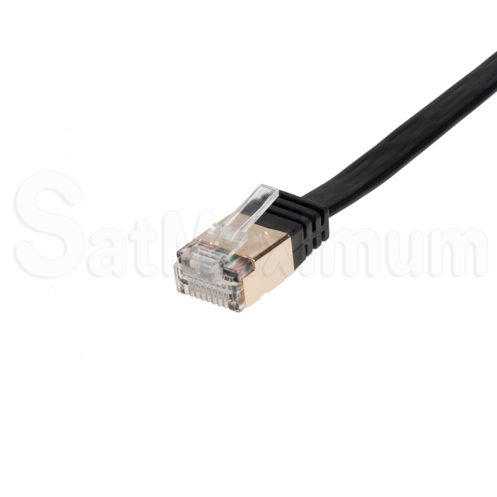 CAT7 Ethernet Cable Flat Patch Cord 10Gbps High Speed Network SHIELDED – LOT