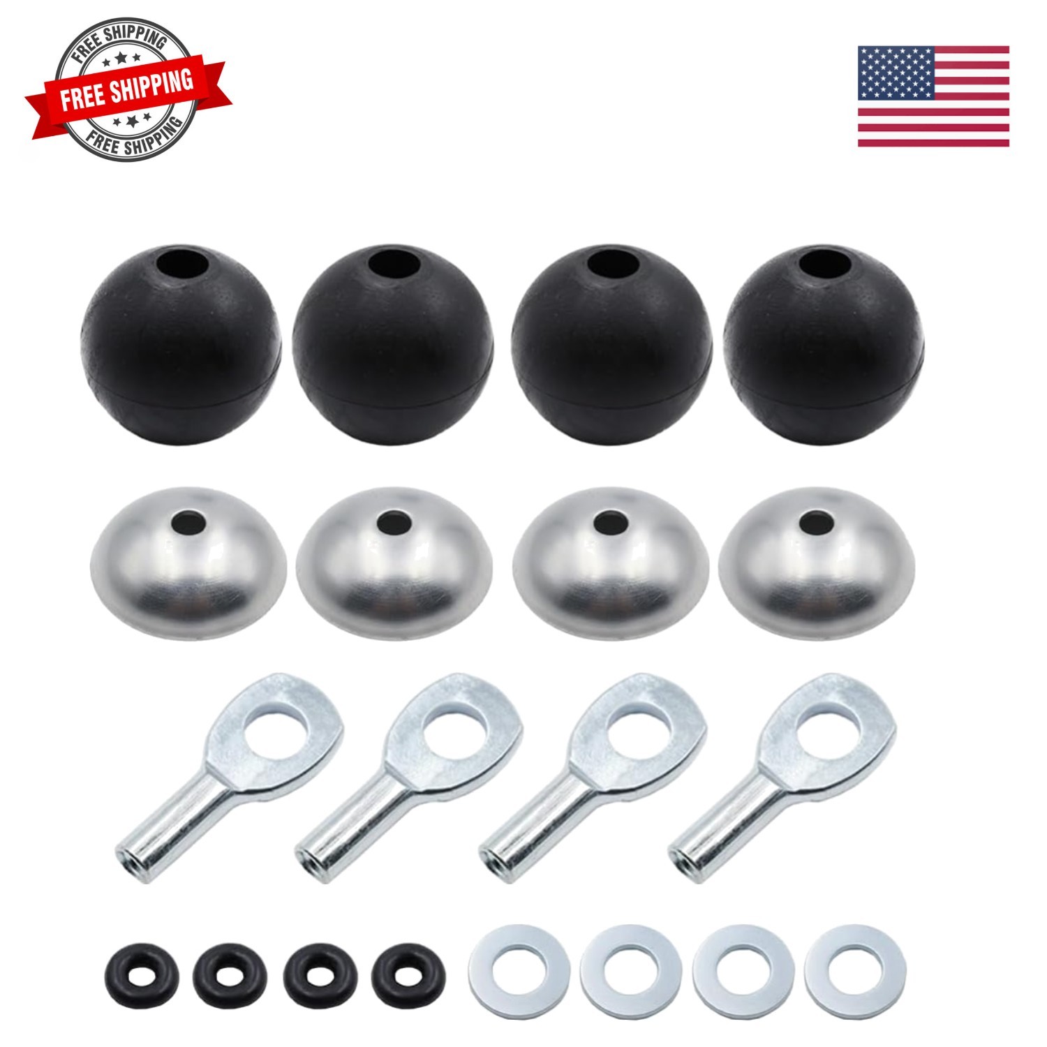5mm Cable Hardware Kit for Gym Pulley Systems – Steel Ball Stoppers, Eyelets …