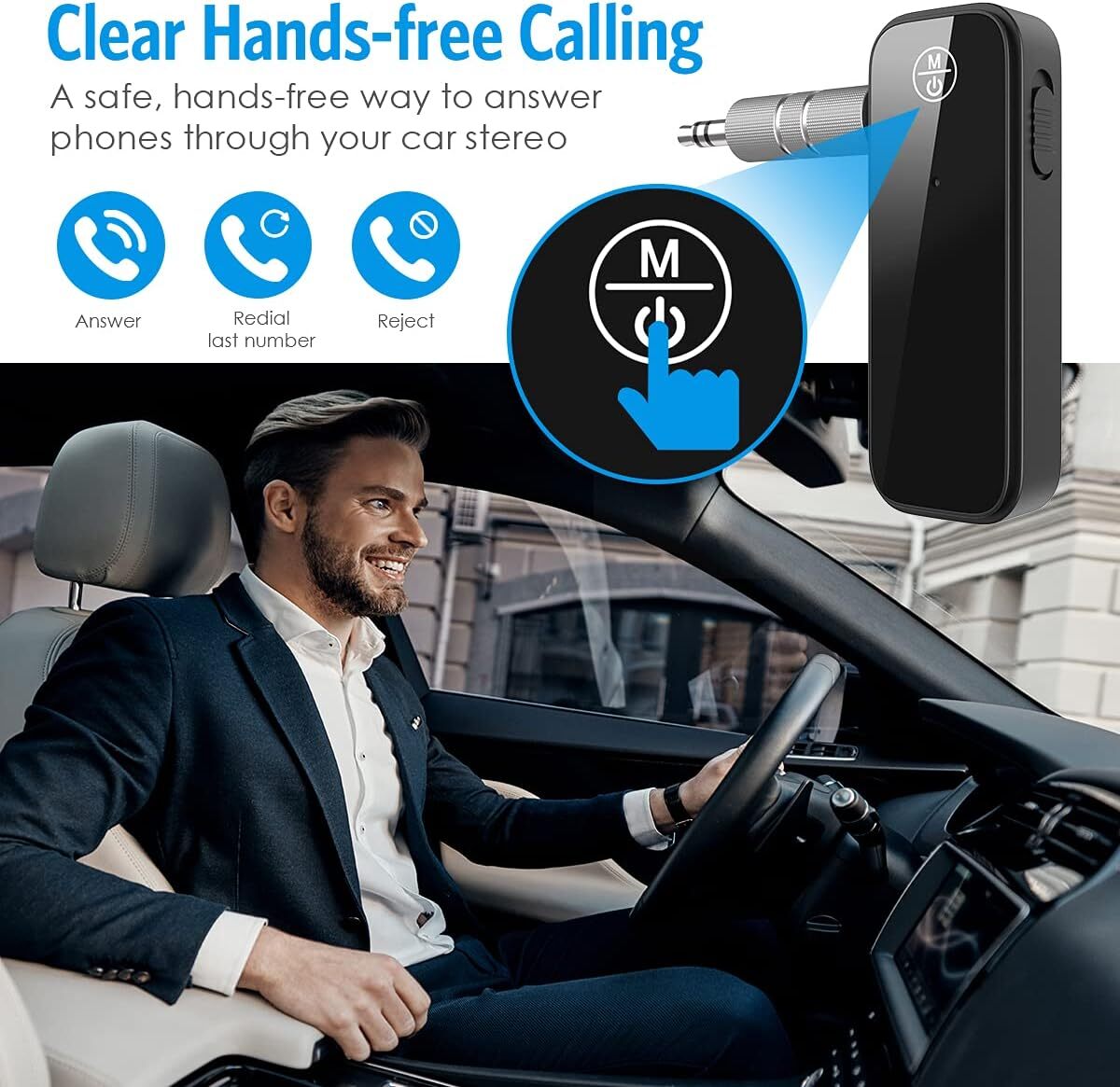 Wireless Bluetooth 5.0 Transmitter Receiver for Car Music Audio Aux Adapter lot