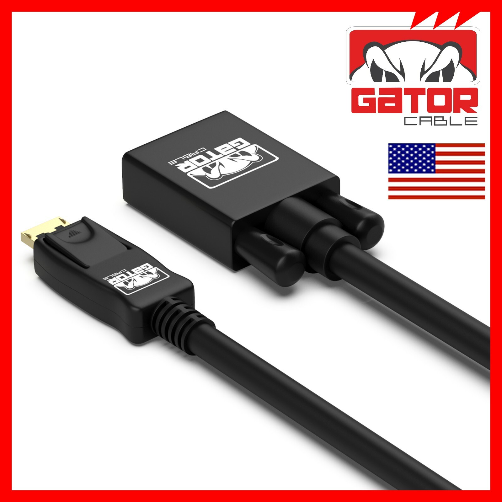 Display Port to VGA Cable Adapter Converter Video HDTV PC Monitor Desktop Laptop