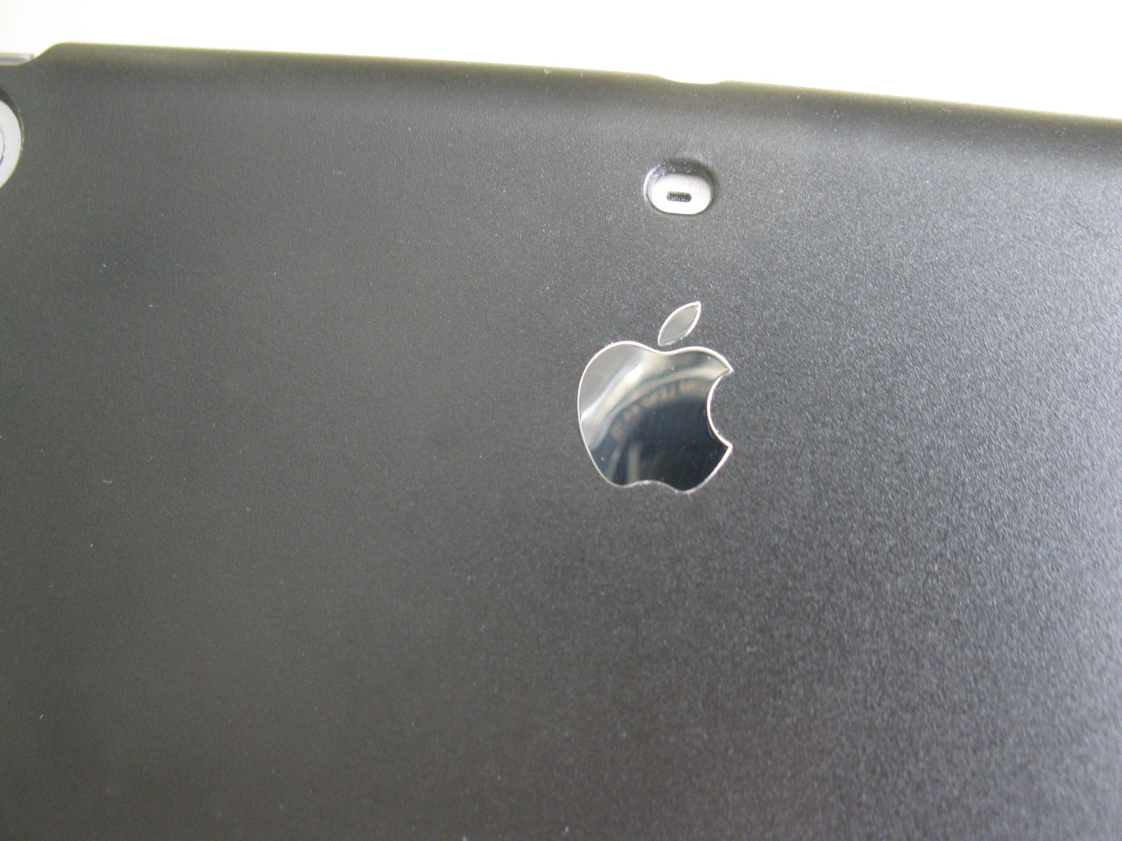 Apple Logo Label Aufkleber Sticker Badge Silver chrome color decal 24mm x 30mm