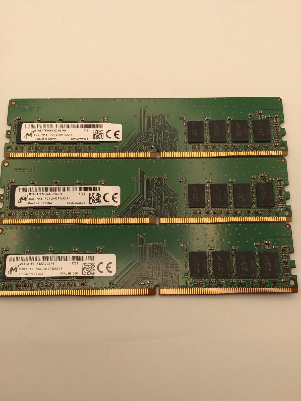 Mix Brand Lot of 6x Micron and SK Hynix China PC4-2400T DDR4 Server Memory