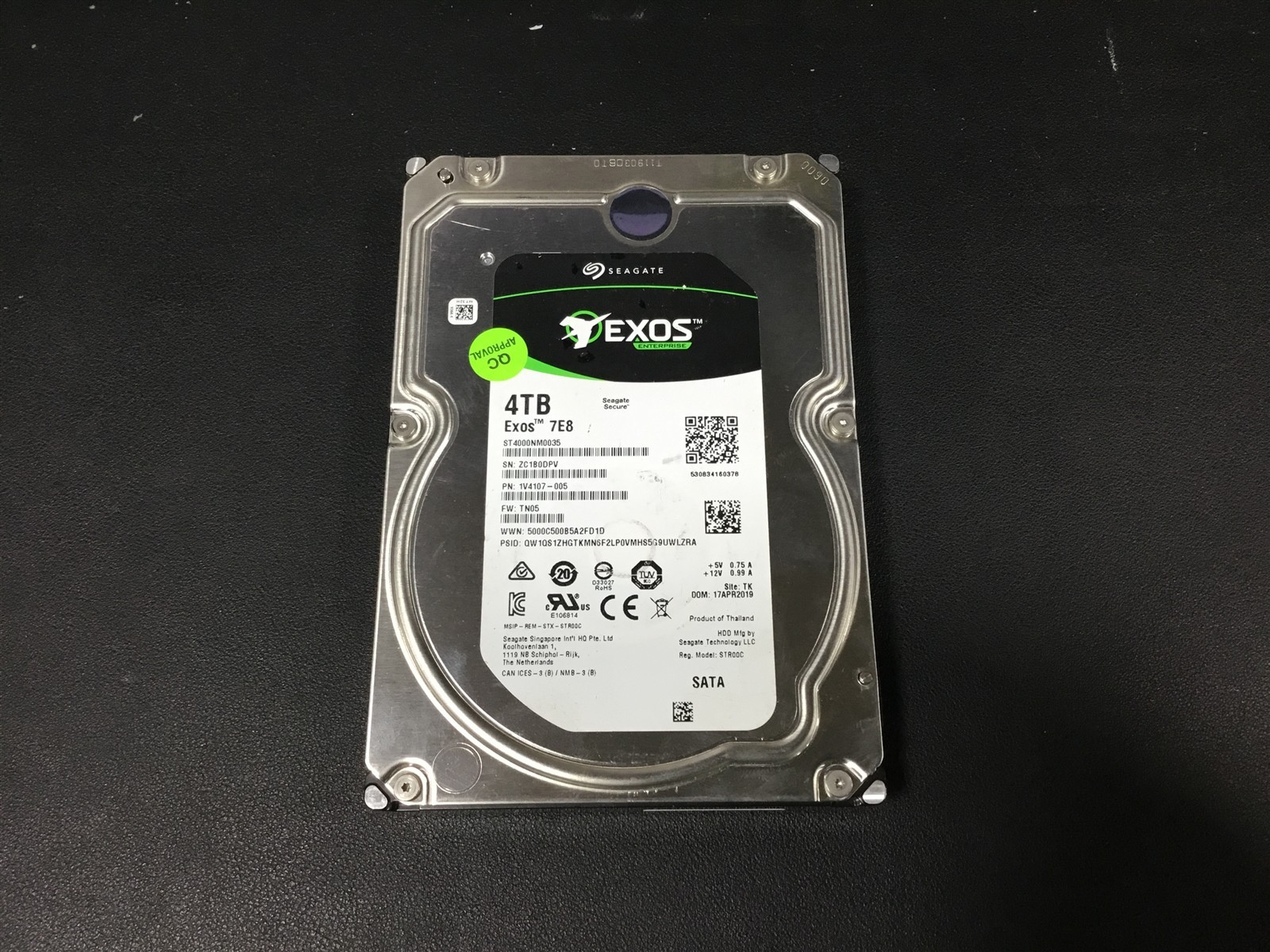 Seagate Exos 7E8 3.5″ SATA HDD 4TB ST4000NM0035 Hard Disk Drive 100% HEALTH
