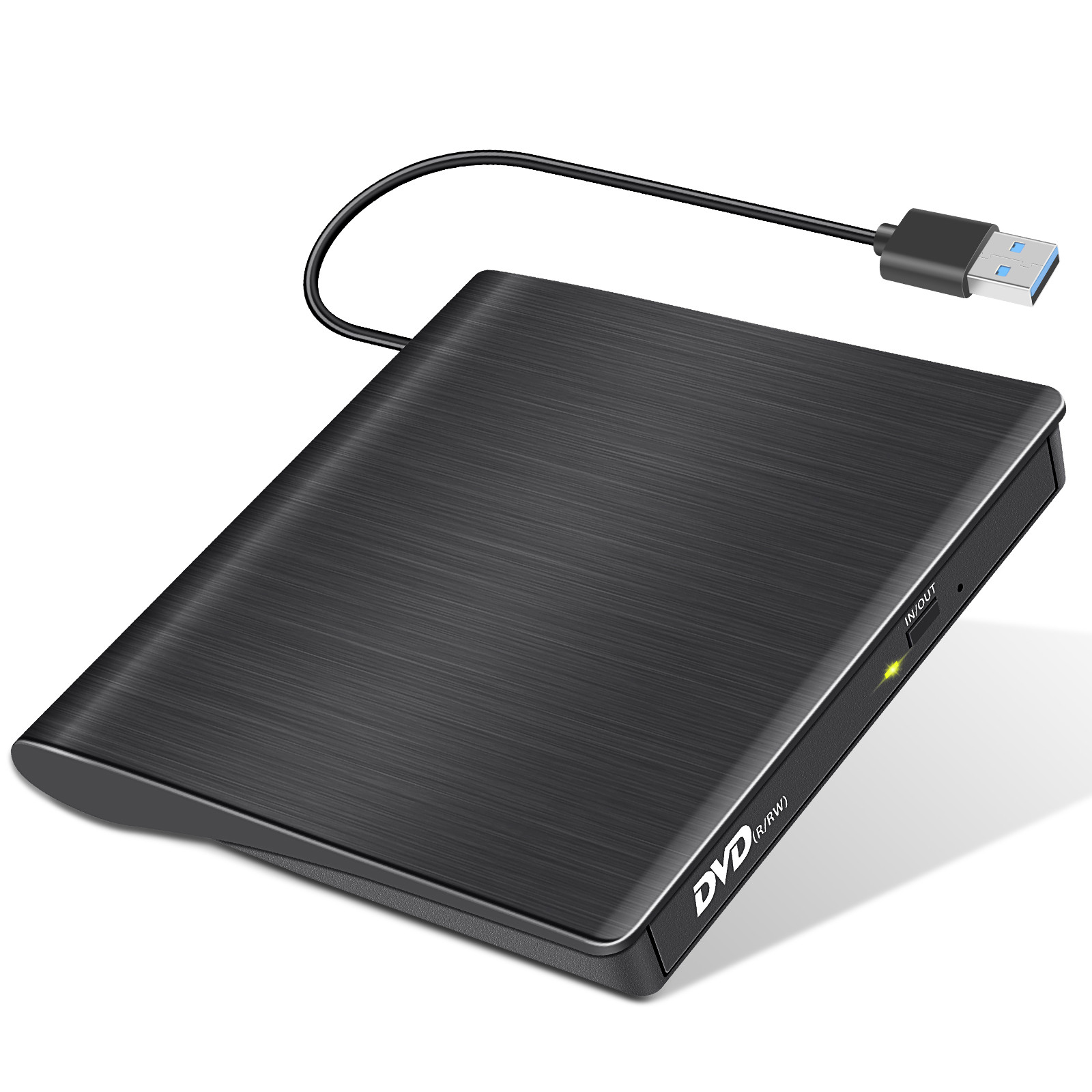 USB 3.0 External Optical Drive CD/DVD-ROM +/-RW Laptop Player Slim Burner Reader