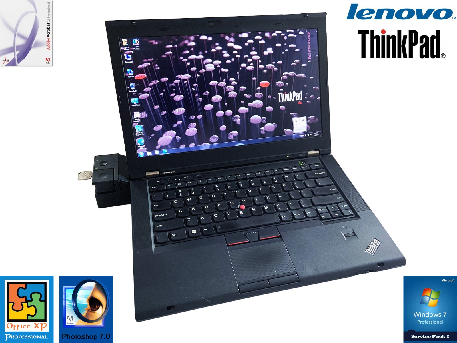 Lenovo ThinkPad T430s 14″ (Intel Core i5 @2.60GHz. 8GB RAM) w/[Dock Type 4337]
