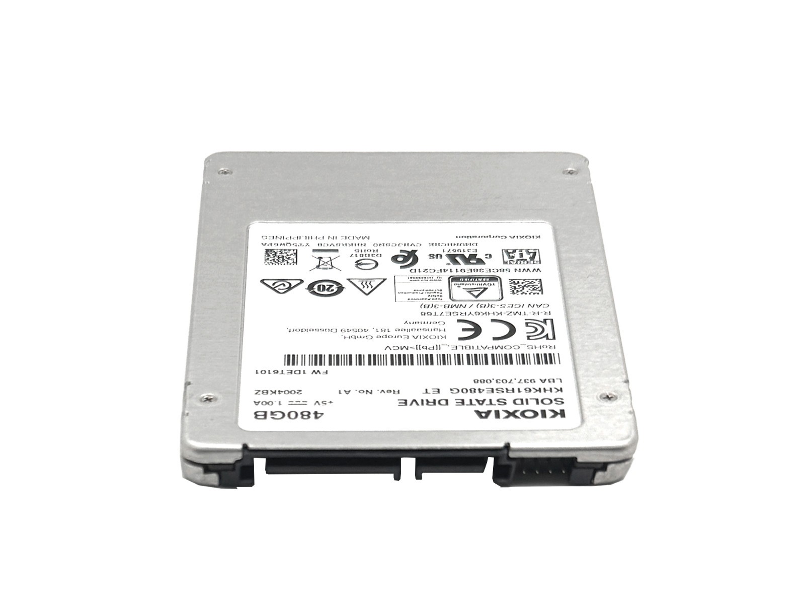 Kioxia HK6 KHK61RSE480G 480GB 2.5-Inch SATA 6Gb/s Solid State Drive (SSD)