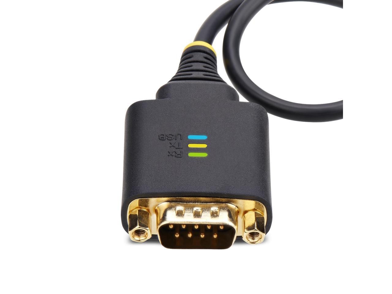 StarTech 1ft (30cm) USB to Serial Adapter Cable, COM Retention, Interchangeable