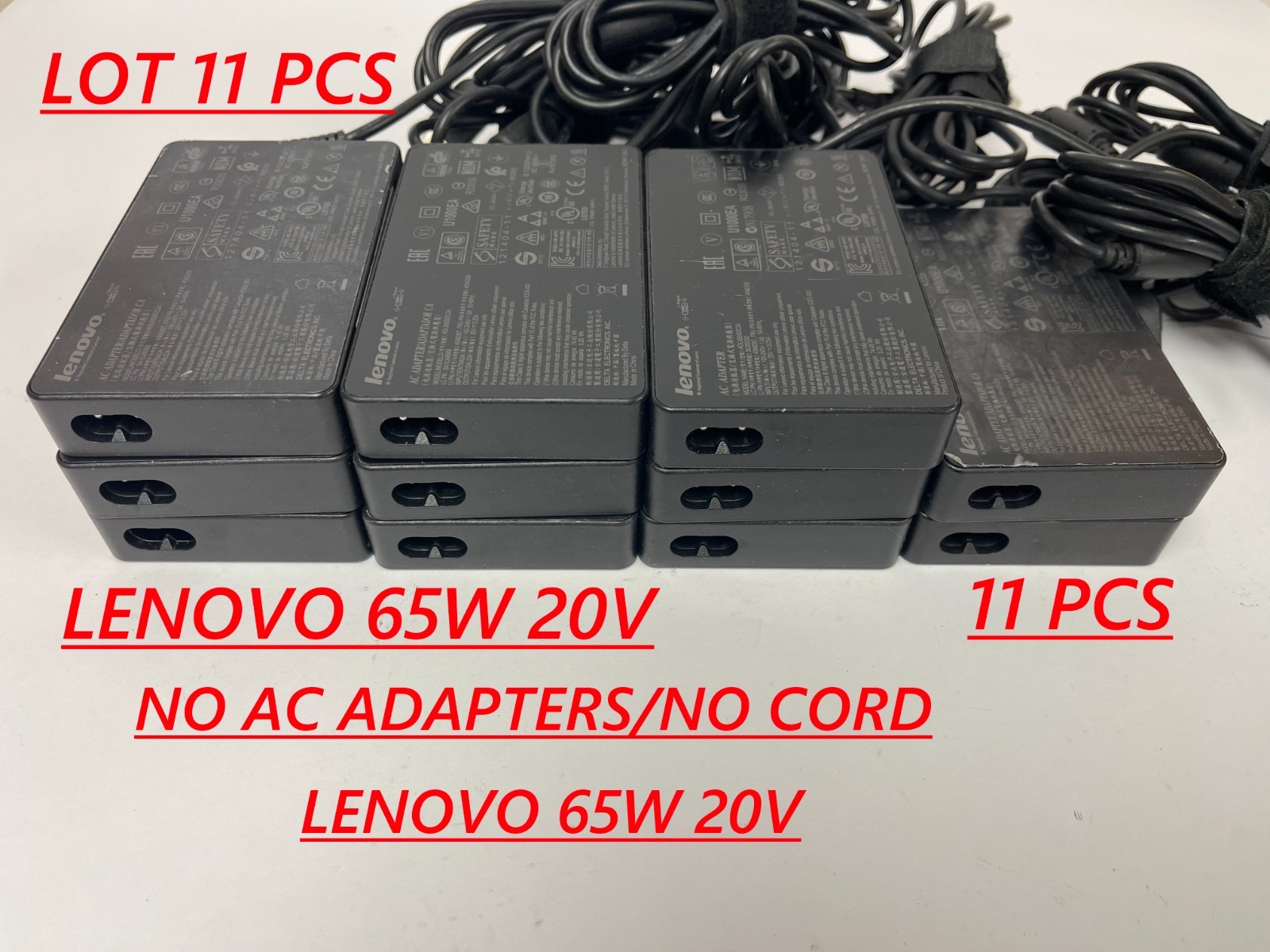 11 pcs LOT Genuine Lenovo 65W 20V 45N0357 ADLX65SDC2A AC ADAPTER 20V
